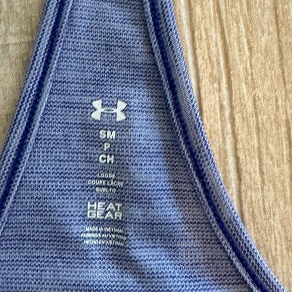 Purple Striped High Neck UnderArmor Tank Top NWT - Picture 2 of 5